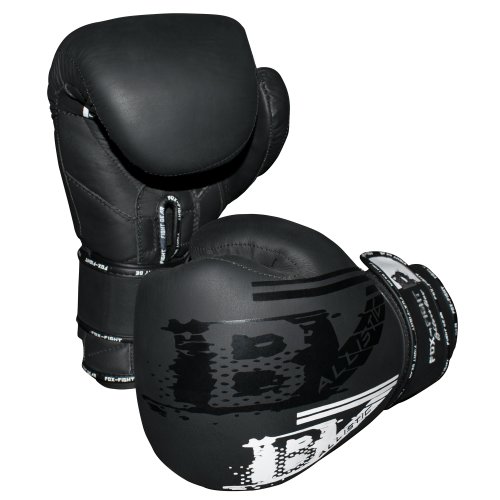 FOX-FIGHT B7 BLACK Boxhandschuhe aus echtem Leder 10 OZ black (Edition)